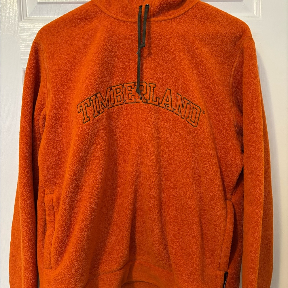 Vintage Timberland Vibrant Orange Fleece Hoodie